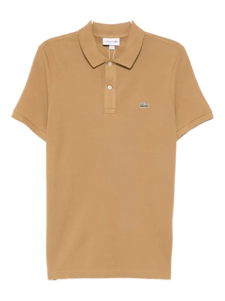 Polo Lacoste cu broderie maro