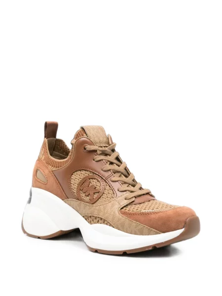Sneakerși Michael Kors chunky cu autograf maro