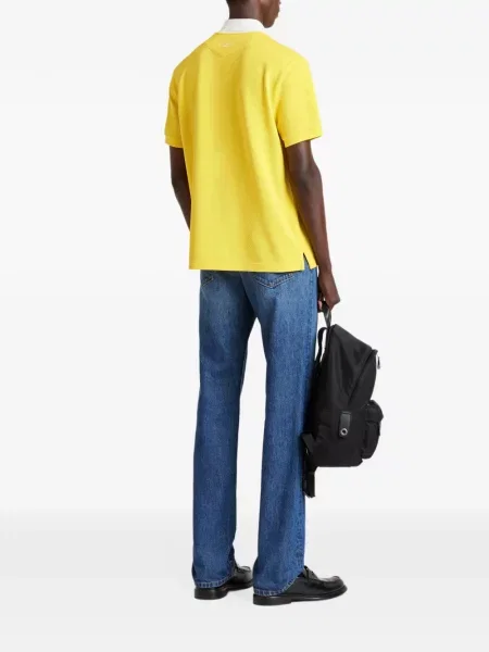 Tricou polo Givenchy cu broderie galben