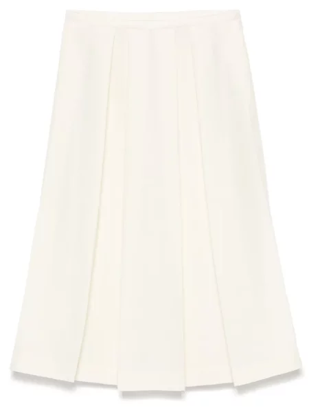 Fustă midi Toteme până la genunchi alb