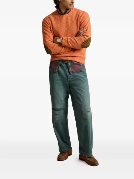 Șosete Polo Ralph Lauren cu broderie în carouri de flanelă verde
