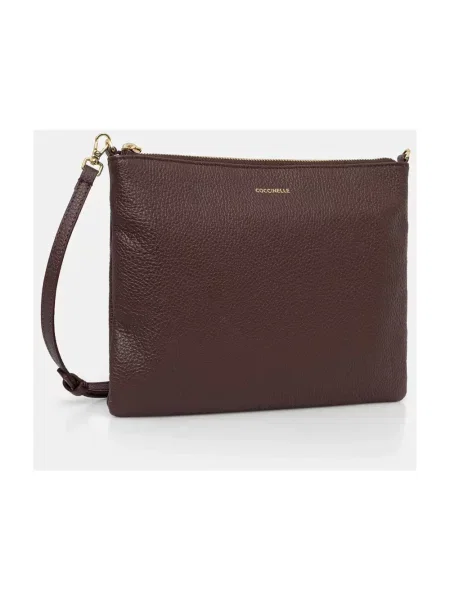 Coccinelle torebka crossbody skórzana brązowa