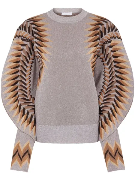 Pulover Rabanne din jacard gri