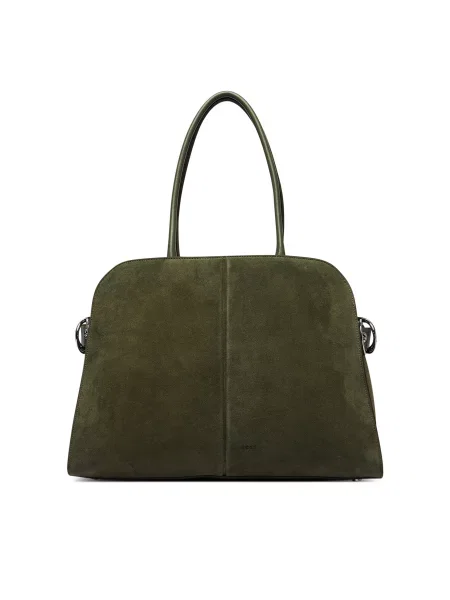 BOSS kabelka typu shopper dámska z imitácie semišu Clarice Tote SU zelená