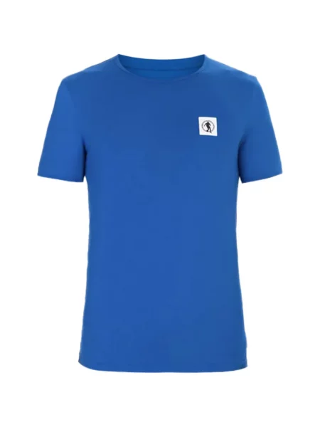 Tricou Bikkembergs cu decolteu rotund cu autograf albastru