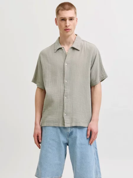 JACK & JONES Košeľa JORNantucket svetlozelená čierna