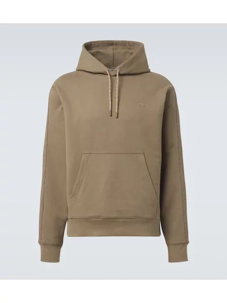 Hanorac cu glugă Burberry din jerseu maro
