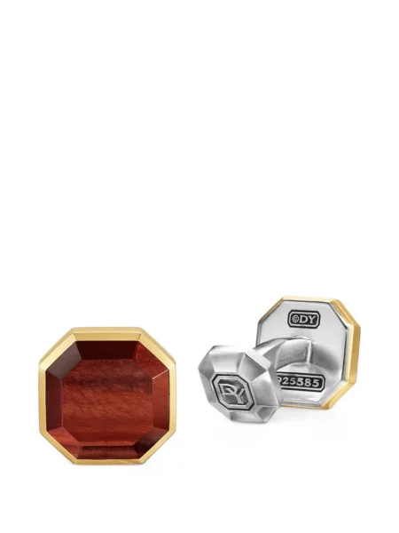 Tigriscsíkos mandzsettagomb David Yurman piros
