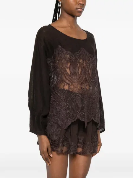 Блуза Maurizio Braschi кафяво