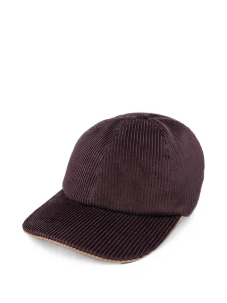 Șapcă Eleventy de catifea cord violet
