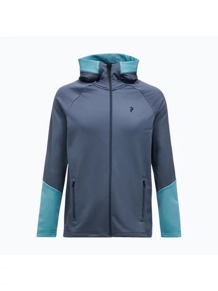 Мъжки суитшърт Peak Performance Rider Essentials Zip Hood Mountain Mist/Deluded Vision синьо