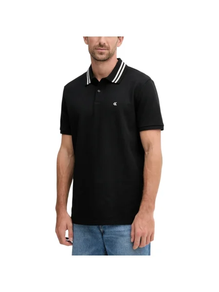 Calvin Klein Jeans Tricou polo Monogram negru