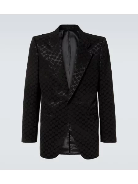 Sacou Gucci din canvas negru