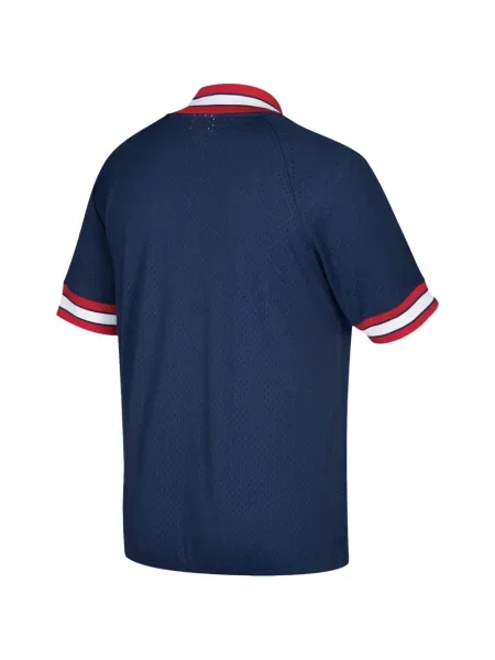 Polo Mitchell & Ness de jumătate de fermoar albastru