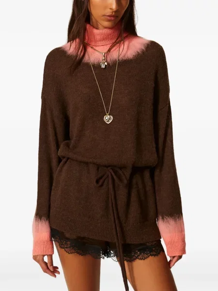 Pulover Twinset de lână maro