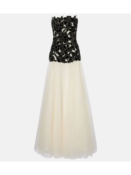 Rochie Costarellos din tul alb