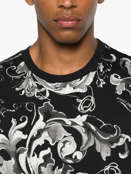 Tricou Versace Jeans Couture cu imagine negru