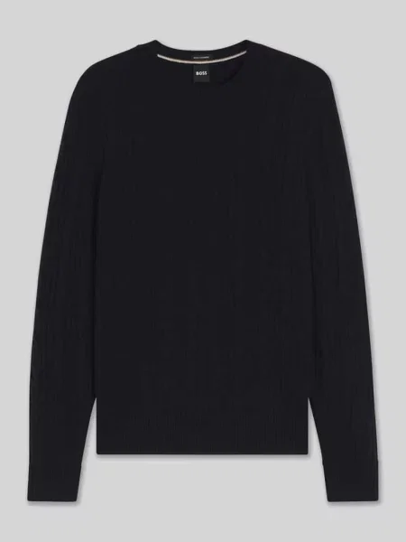 Sweter Boss wełniany niebieski