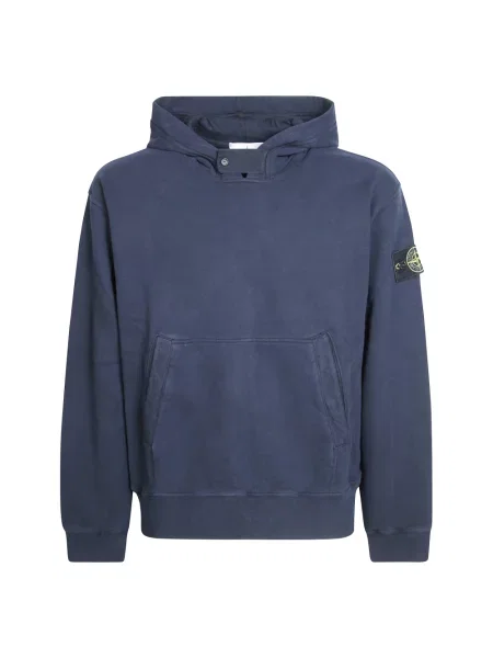 Bluza z kapturem Stone Island z kapturem z kamieniami niebieska