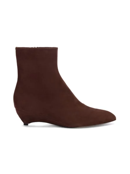 Botki Jil Sander skórzane brązowe