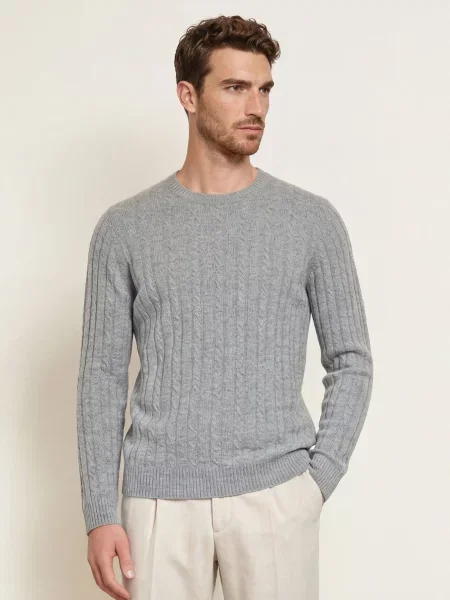 Profuomo Sweter grau szary