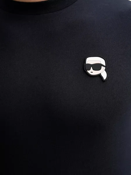 Однотонная футболка Karl Lagerfeld синяя