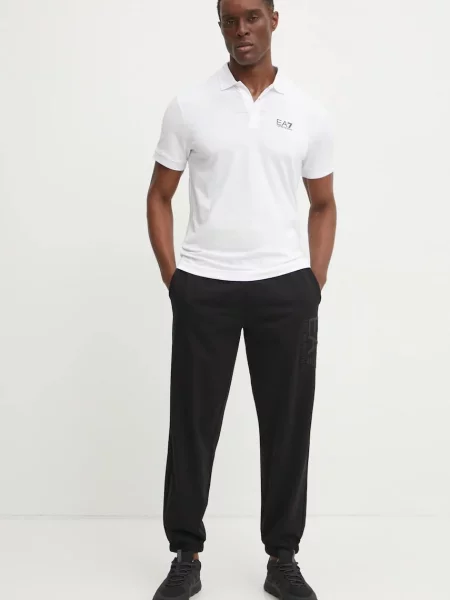 Emporio Armani polo tričko pánske s elastanom biela