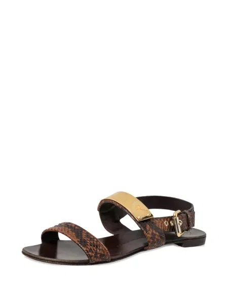 Sandale Giuseppe Zanotti din piele fără toc maro