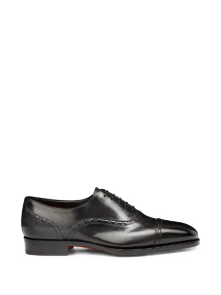 Oxford Santoni din piele negru