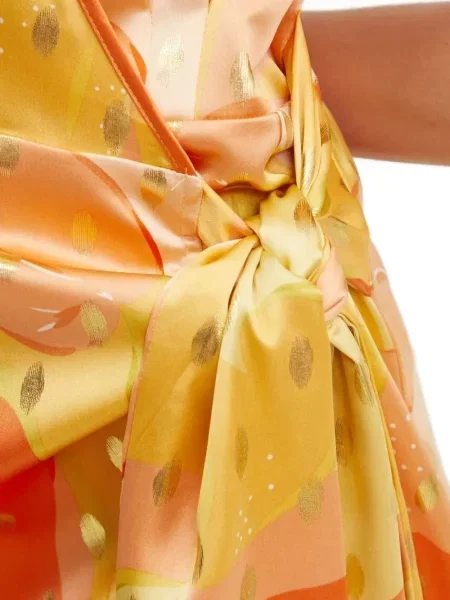Rochie midi Never Fully Dressed până la genunchi de costum portocaliu