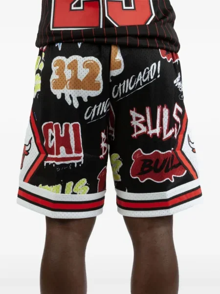 Pantaloni scurți Mitchell & Ness negru