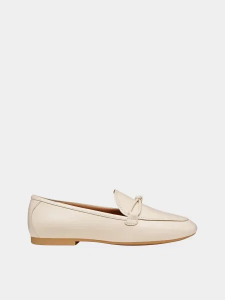 Шкіряні Лофери Geox NEW PALMARIA бежевий