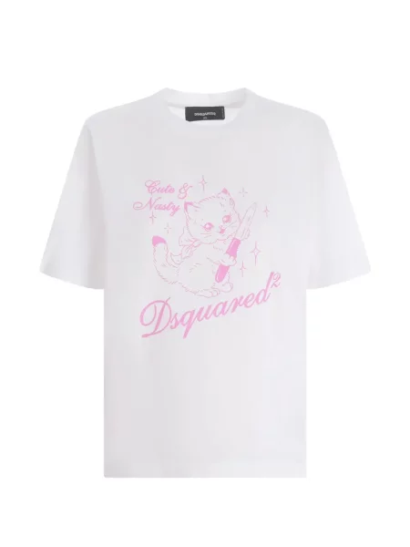 Tricou Dsquared2 cu imagine alb