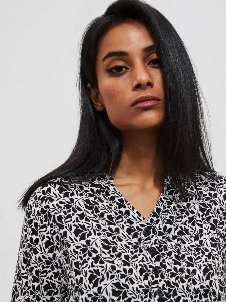 Cămașă Moodo cu imagine negru