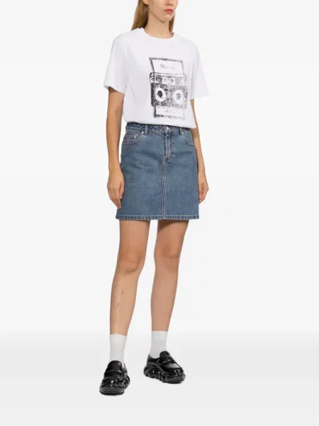 Tricou A.p.c. cu imagine alb