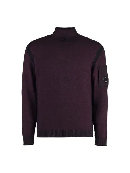 Lniany golf C.p. Company fioletowy