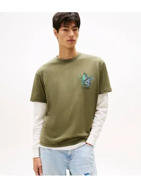 Tommy Jeans Tricou | Relaxed fit verde