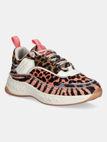 Велурени маратонки Kurt Geiger London Kensington Sneaker оранжево