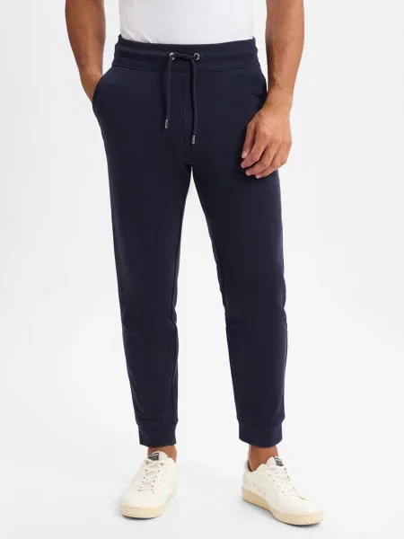 Spodnie dresowe z elastycznym ściągaczem Gant granatowe