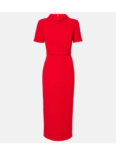 Rochie midi Roland Mouret până la genunchi de costum roșu