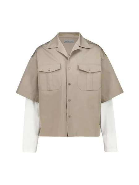Koszula Balenciaga casual beżowa