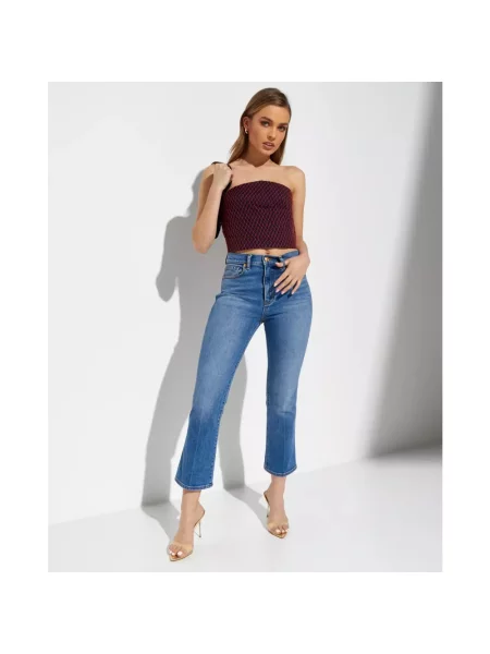 Top Tory Burch bez ramiączek brązowy