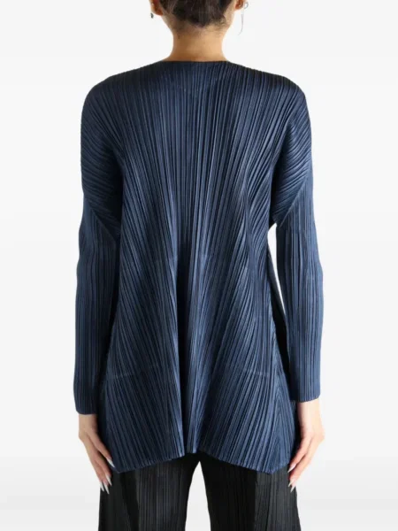 Плисирано палто Pleats Please Issey Miyake синьо