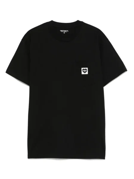 Tricou Carhartt Wip cu motiv cu inimi negru