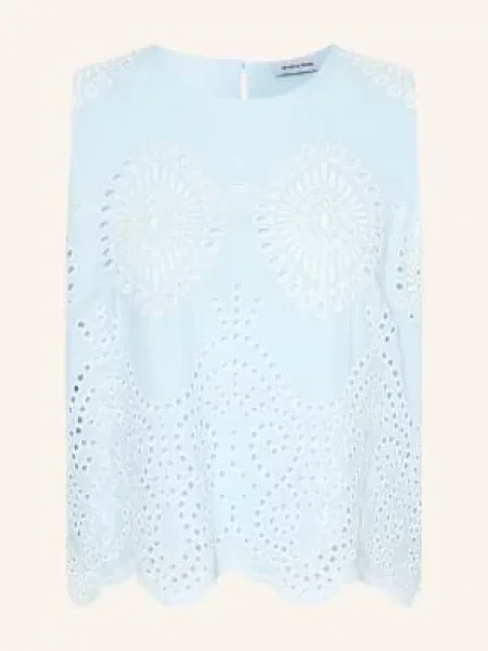 Top More & More s dírami modrý