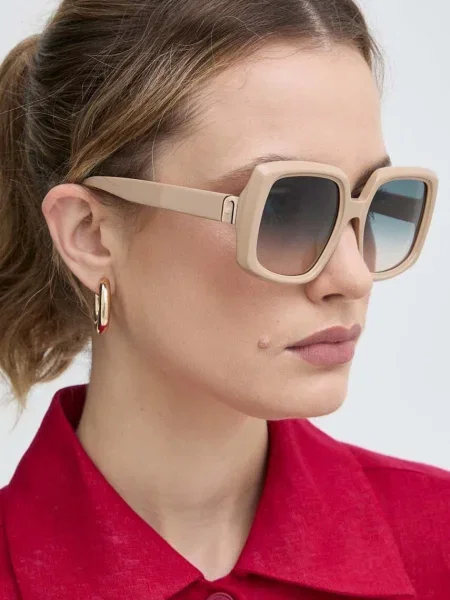 Слънчеви очила Furla бежово