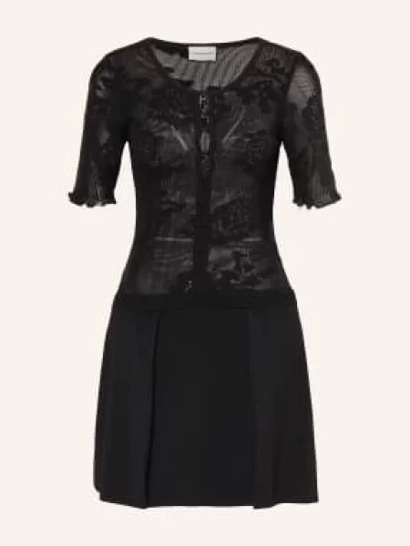 Claudie Pierlot Sukienka Z Dzianiny schwarz czarna