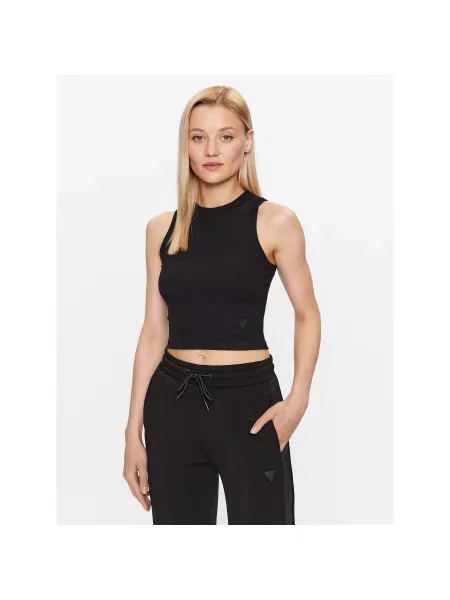 Guess Top Edie Slim Fit črna