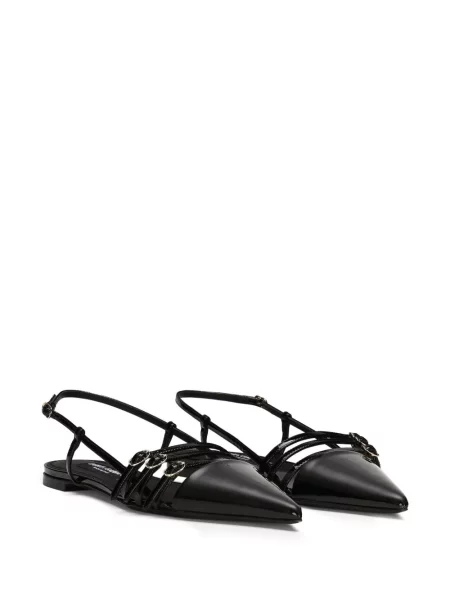 Кожени балеринки Dolce & Gabbana черно