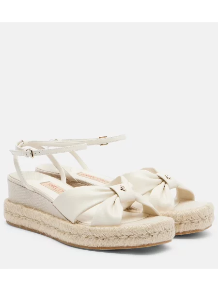 Sandale Jimmy Choo din piele alb